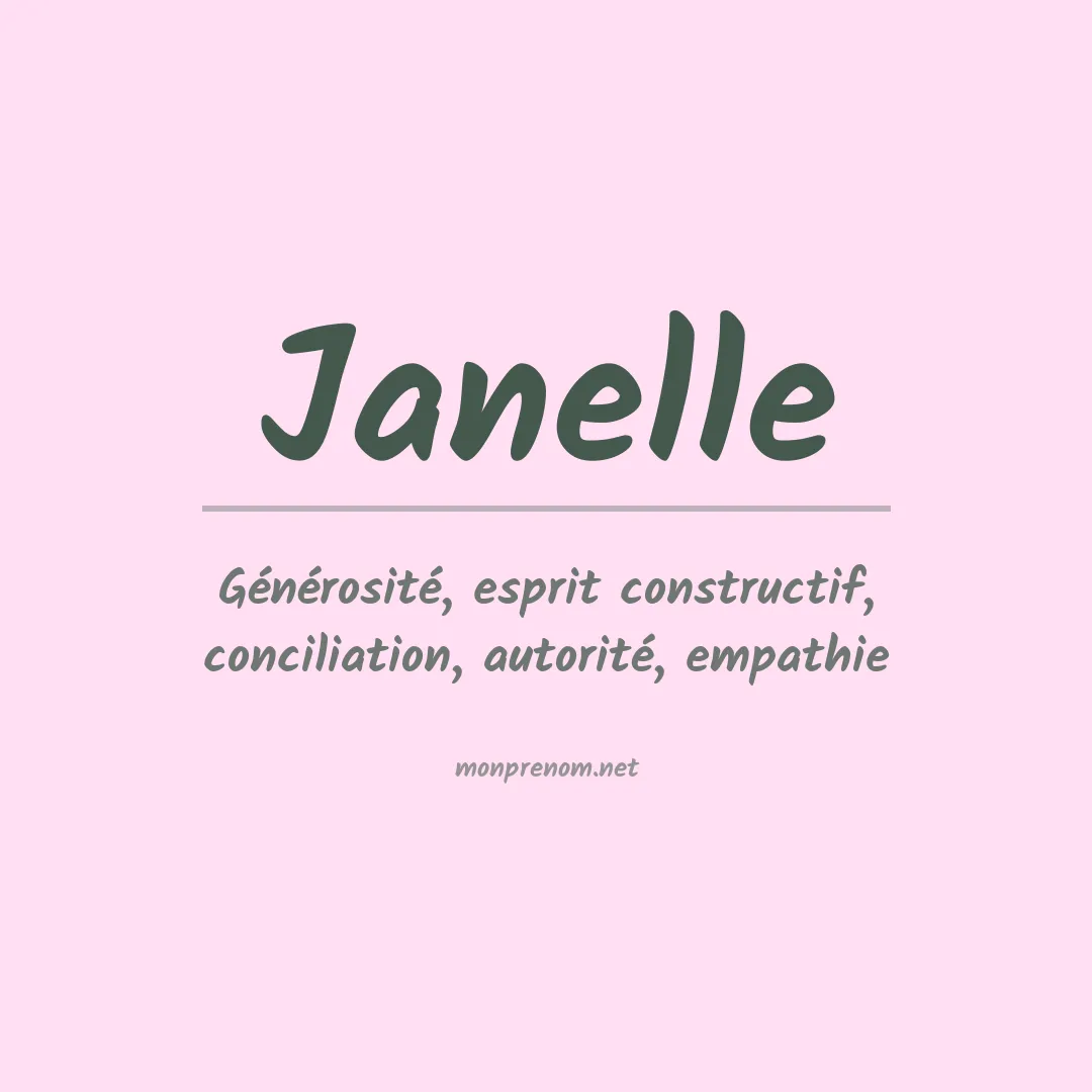 Signification du Prénom Janelle