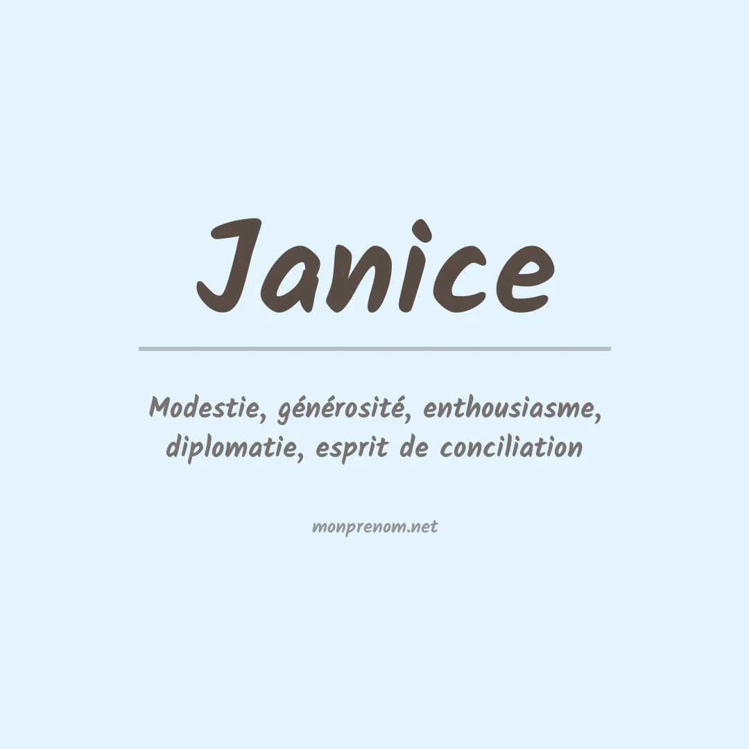 Signification du Prénom Janice