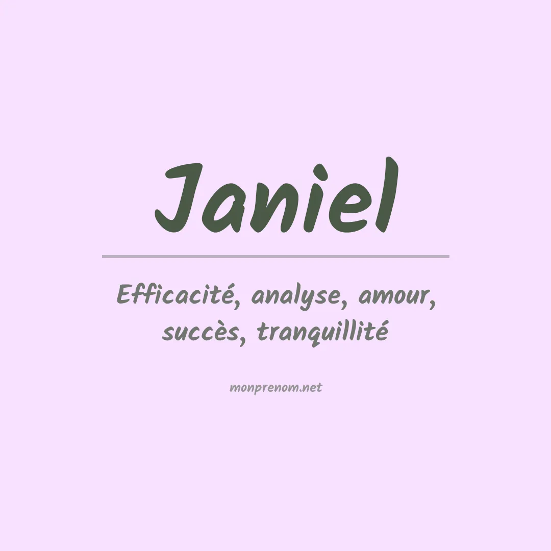 Signification du Prénom Janiel