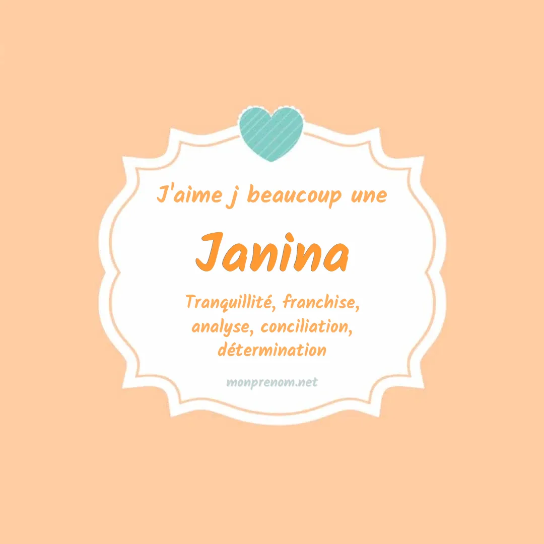 j'aime beaucoup Janina