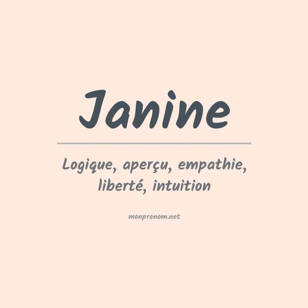 Signification du Prénom Janine