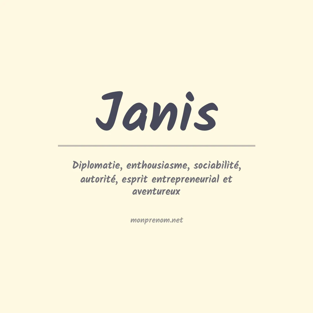 Signification du Prénom Janis