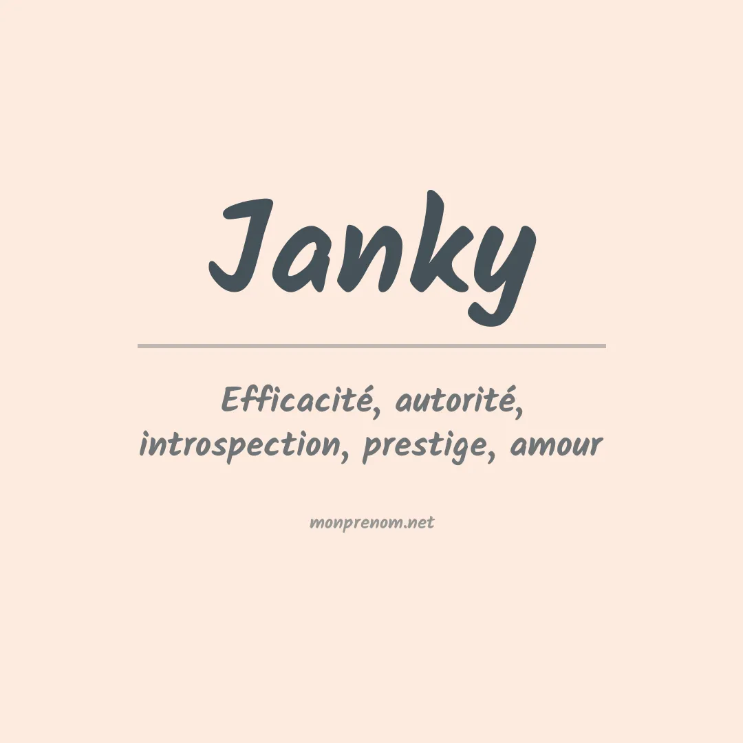 Signification du Prénom Janky