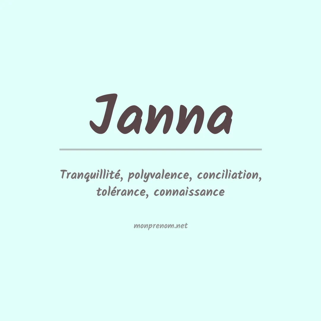 Signification du Prénom Janna