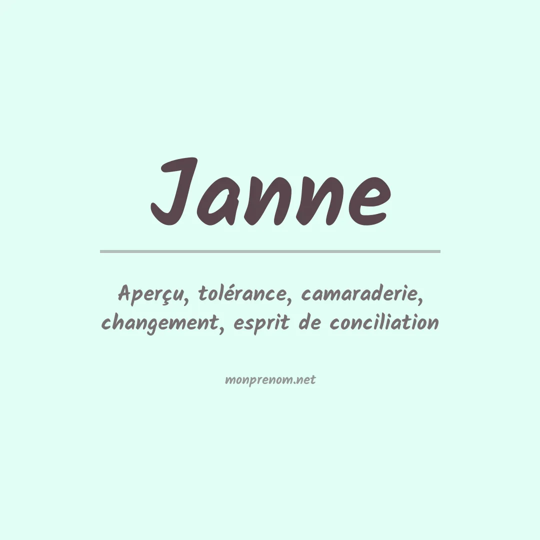 Signification du Prénom Janne