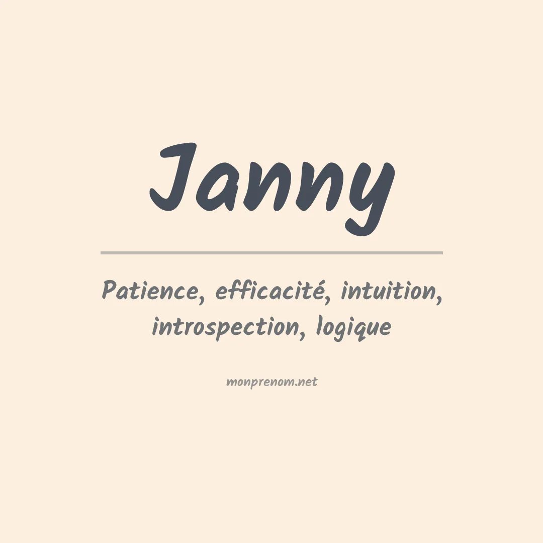 Signification du Prénom Janny