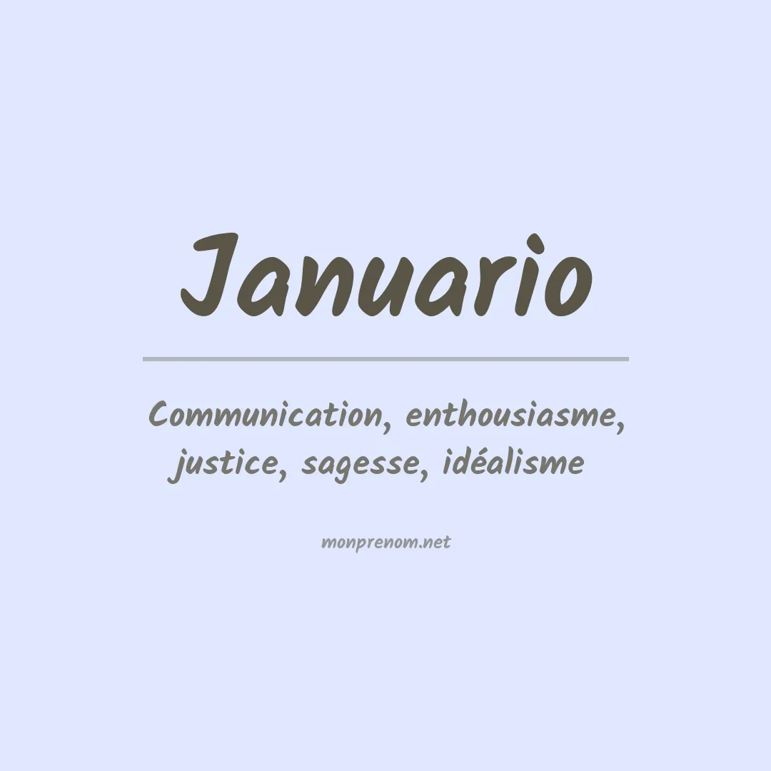 Signification du Prénom Januario