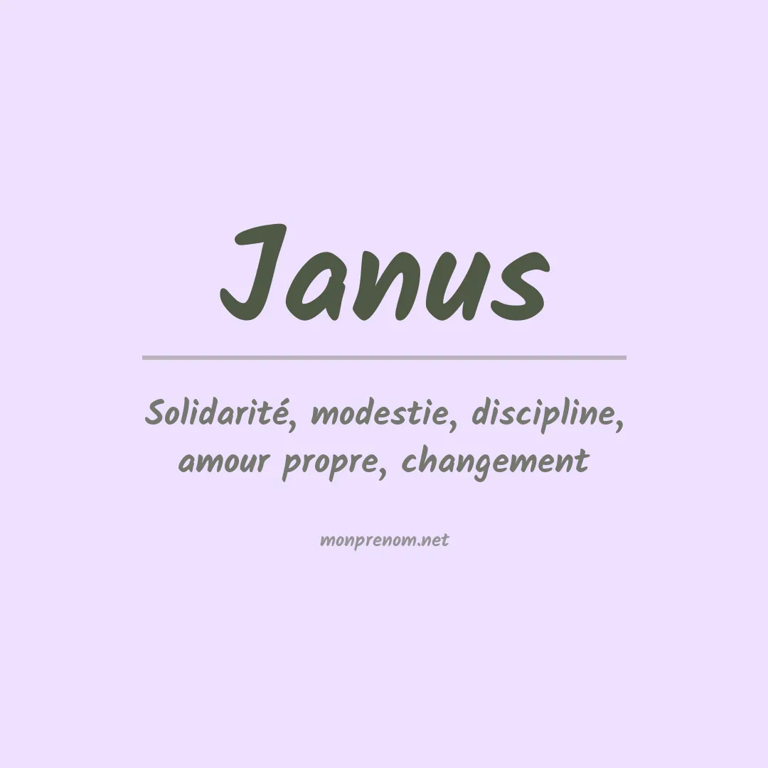 Signification du Prénom Janus