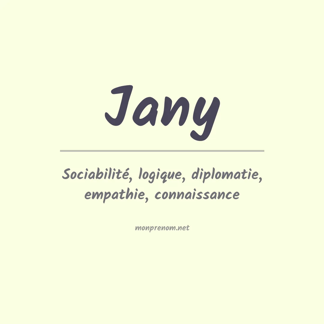 Signification du Prénom Jany