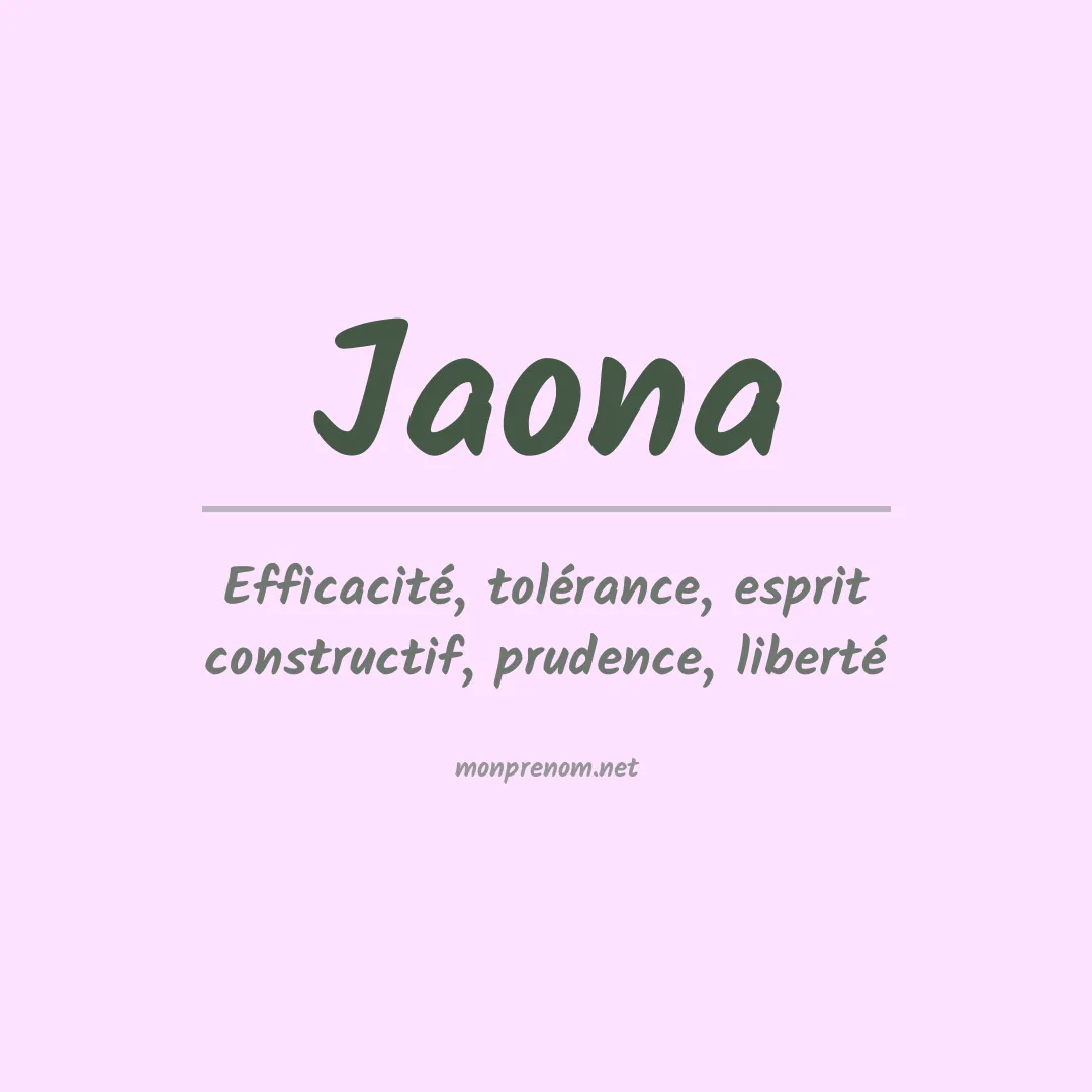 Signification du Prénom Jaona Signification du Prénom Jaona