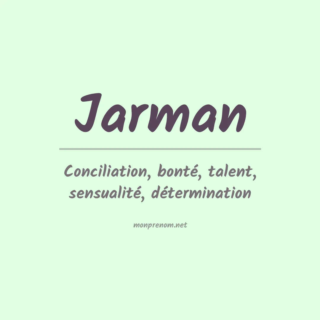 Signification du Prénom Jarman