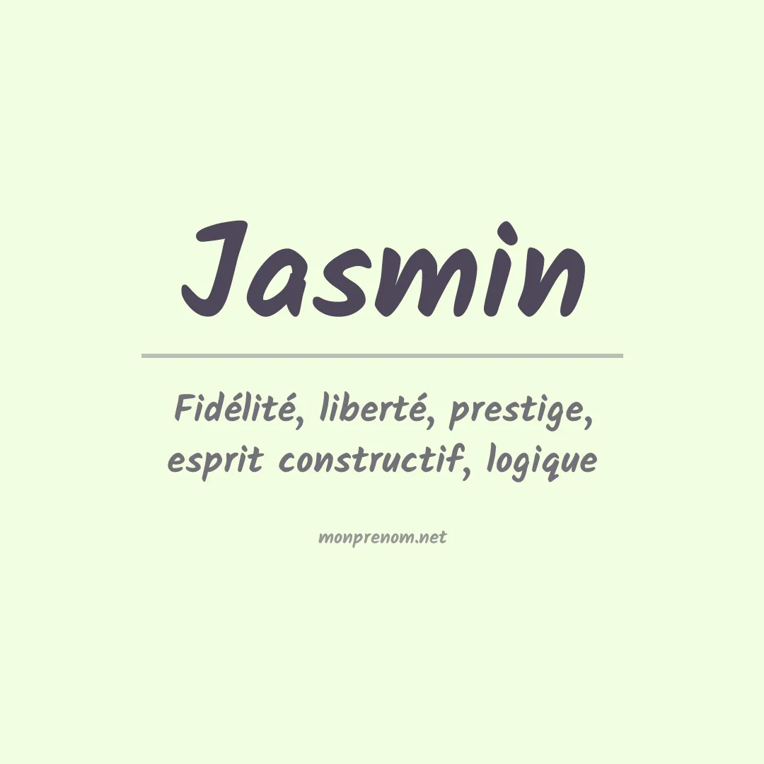 Signification du Prénom Jasmin