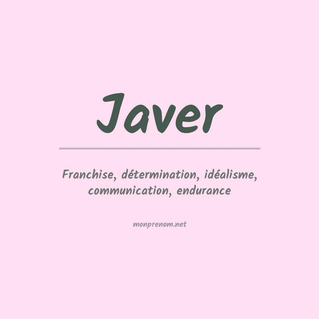 Signification du Prénom Javer