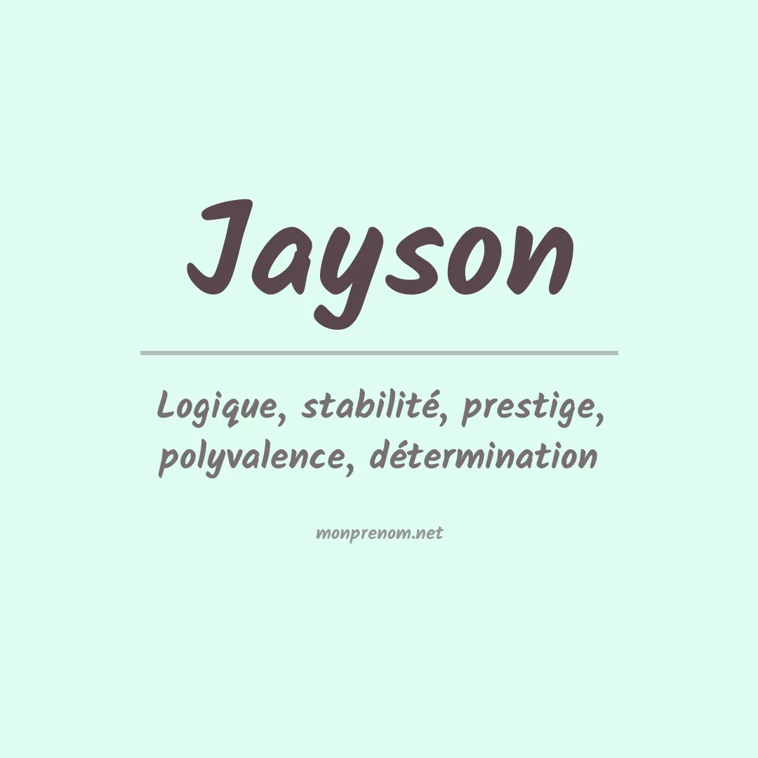 Signification du Prénom Jayson