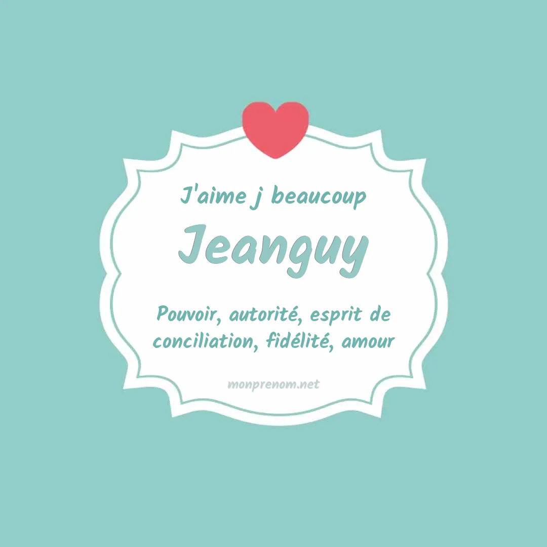 j'aime beaucoup Jeanguy