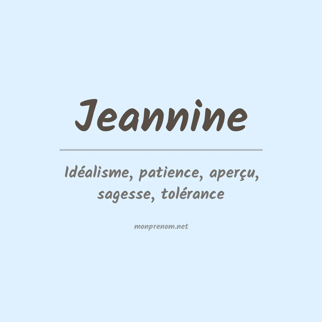 Signification du Prénom Jeannine