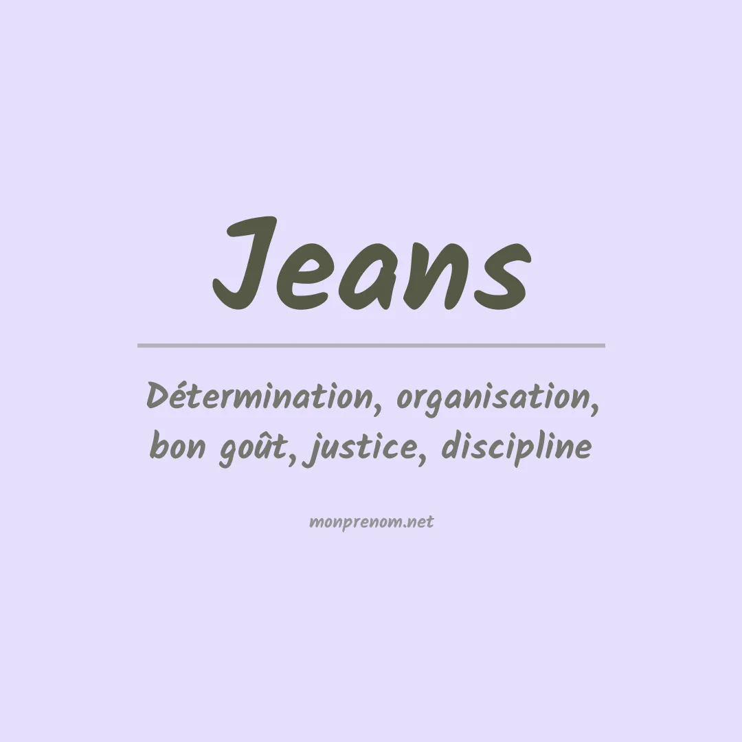 Signification du Prénom Jeans