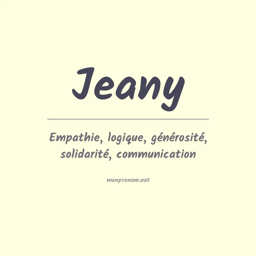 Signification du Prénom Jeany