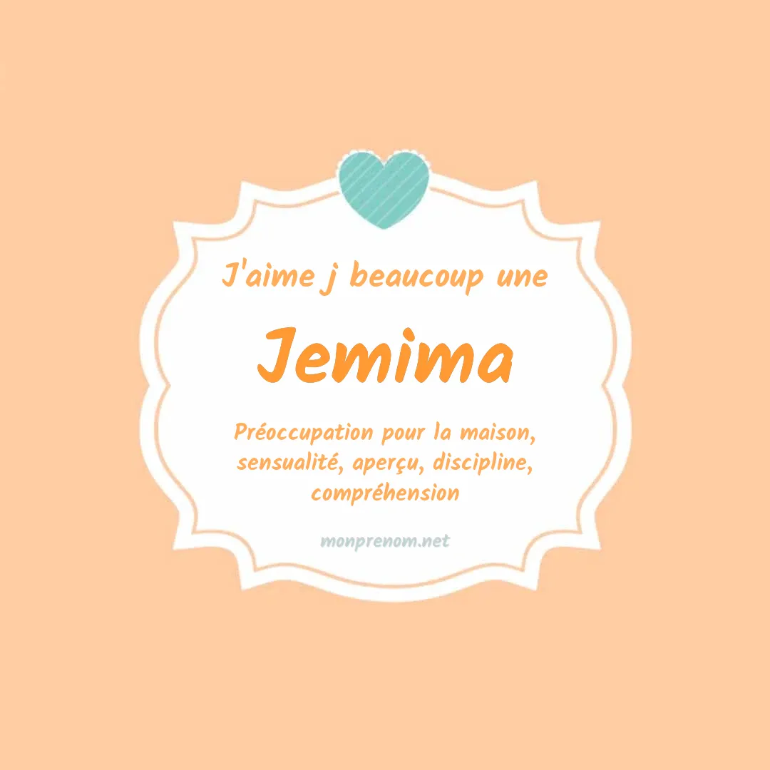 j'aime beaucoup Jemima