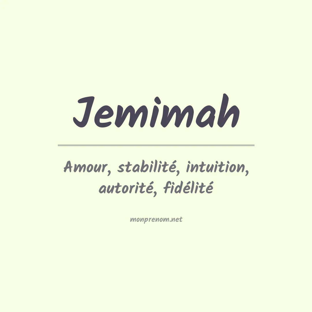 Signification du Prénom Jemimah Signification du Prénom Jemimah