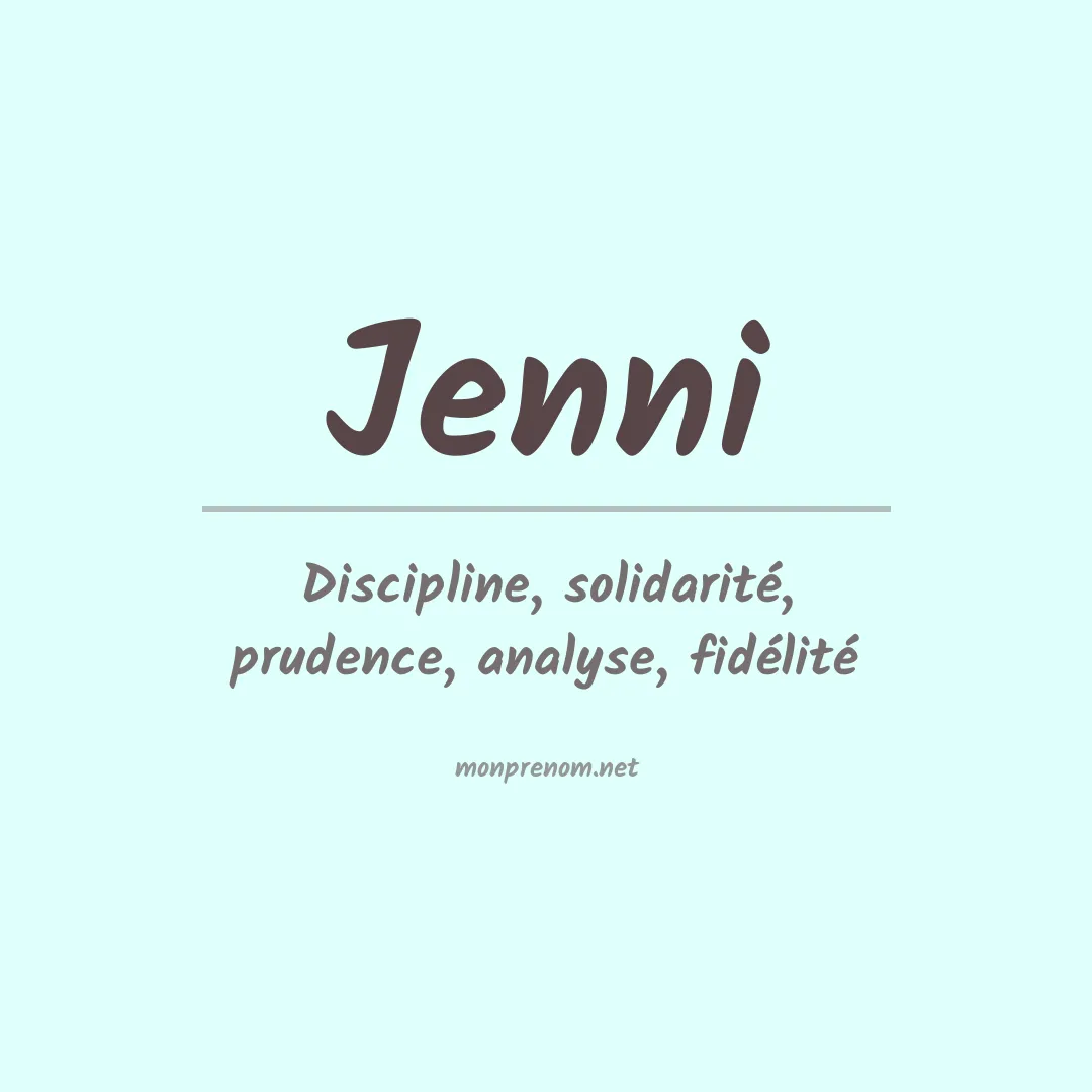 Signification du Prénom Jenni