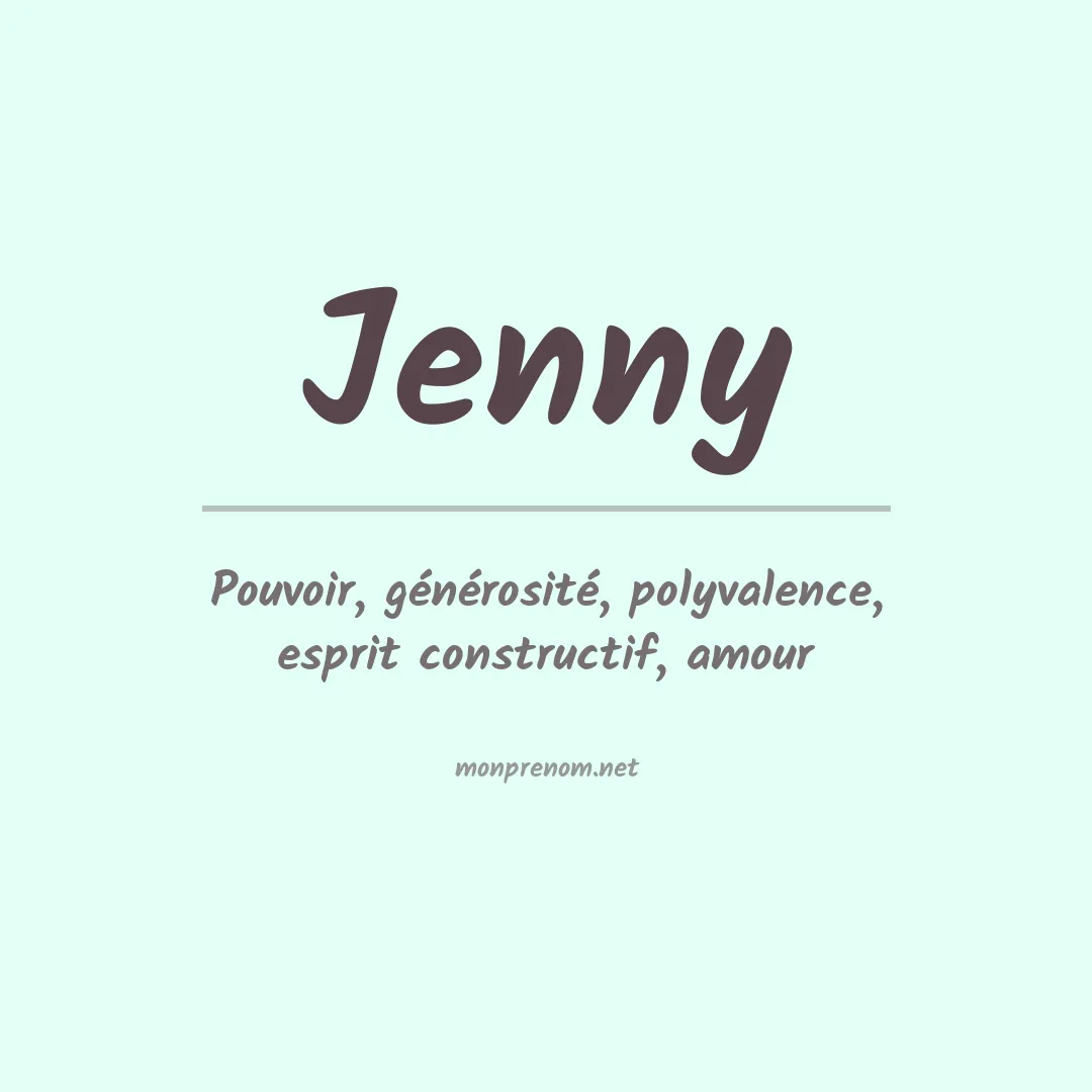 Signification du Prénom Jenny