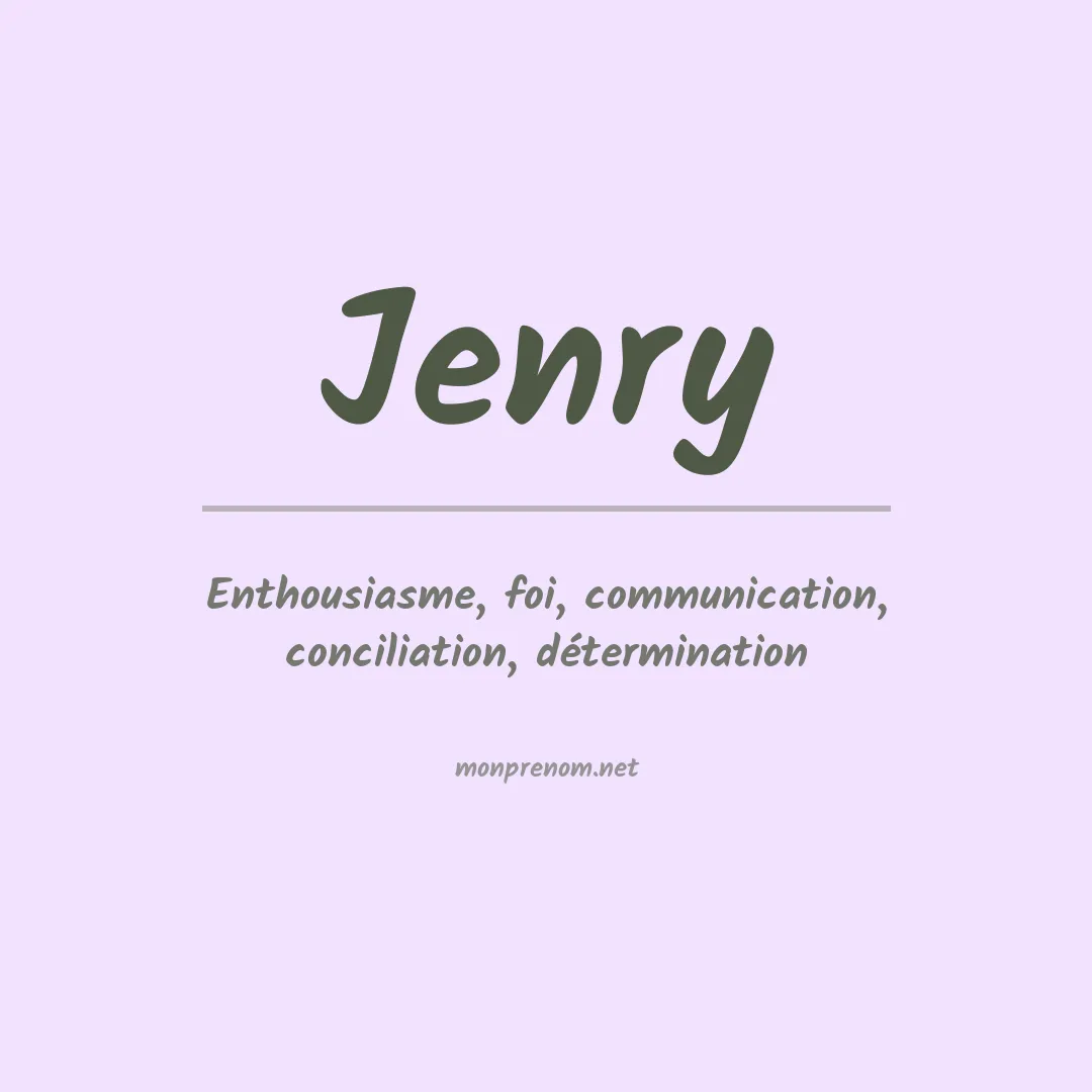 Signification du Prénom Jenry