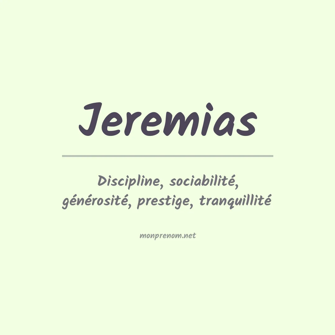 Signification du Prénom Jeremias