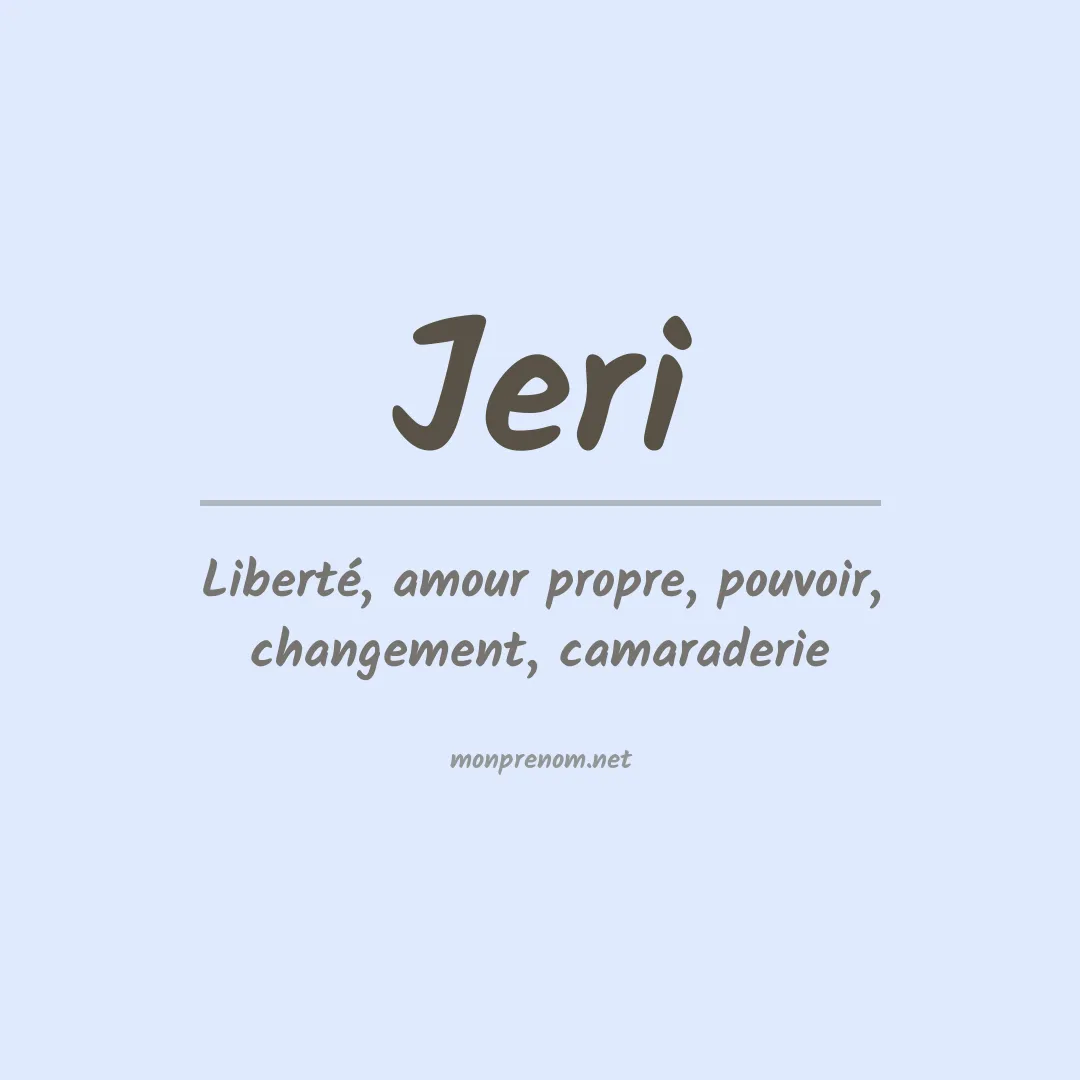 Signification du Prénom Jeri