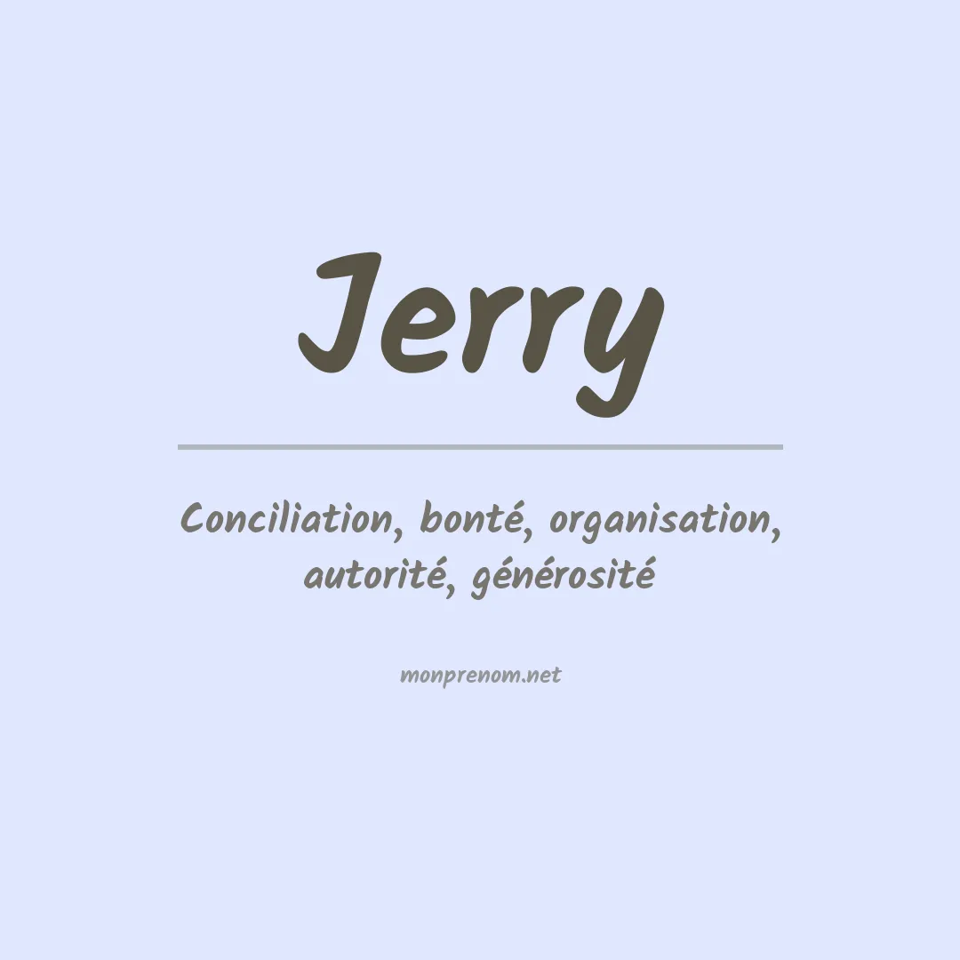 Signification du Prénom Jerry