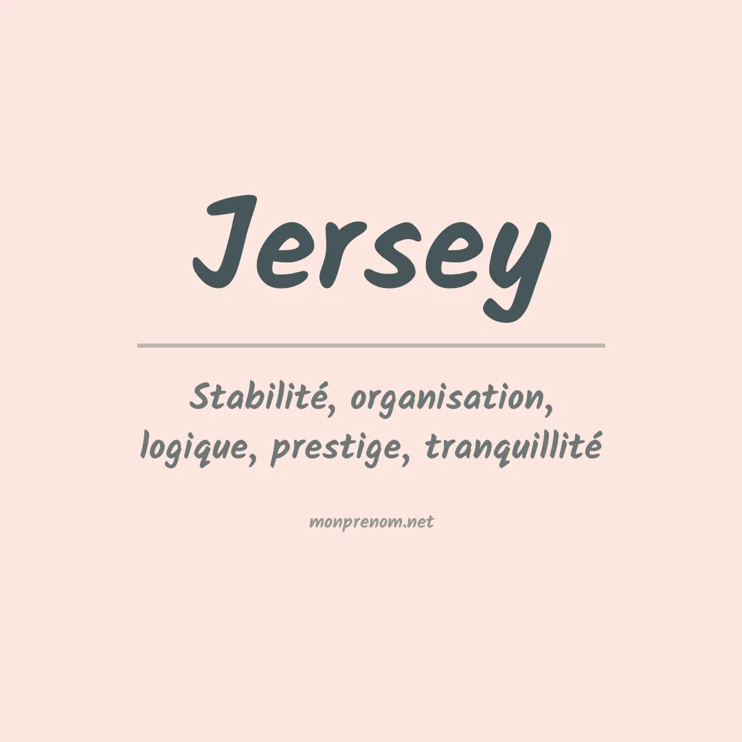 Signification du Prénom Jersey