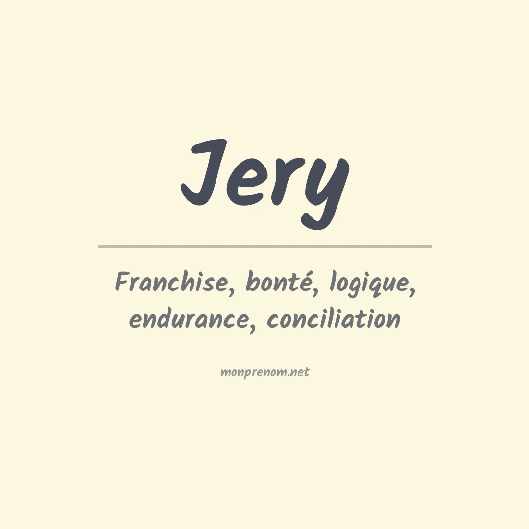 Signification du Prénom Jery