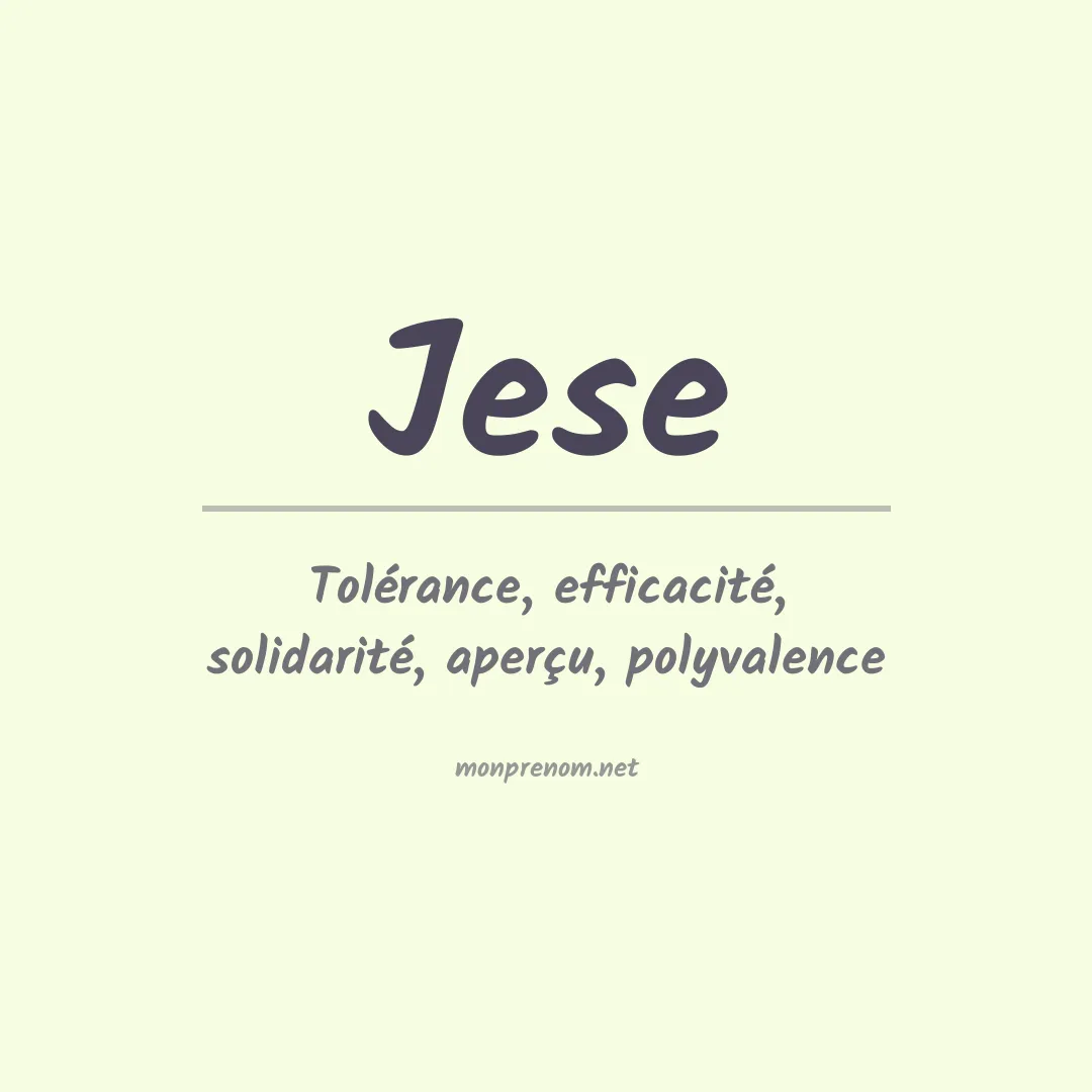 Signification du Prénom Jese