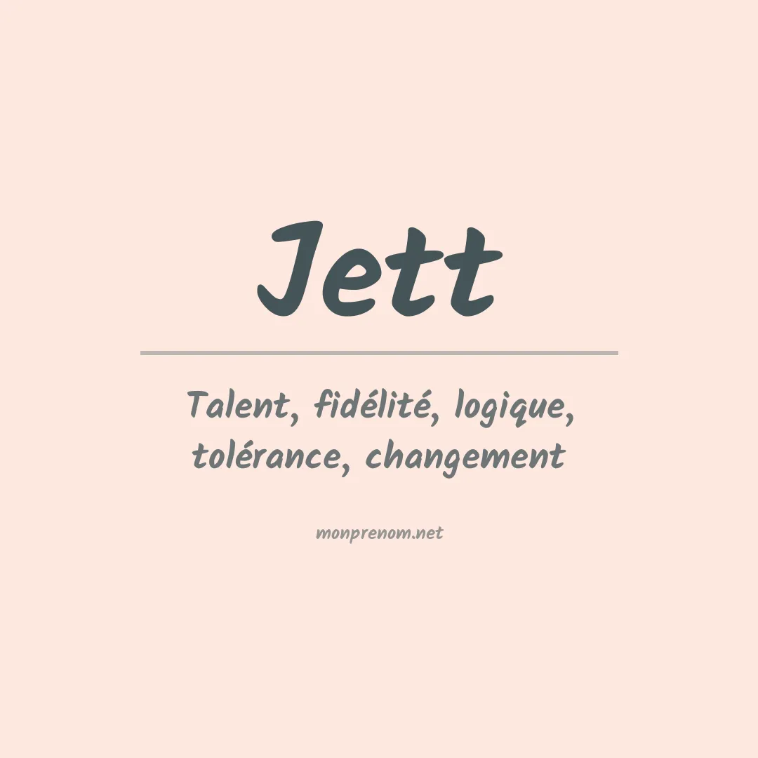 Signification du Prénom Jett