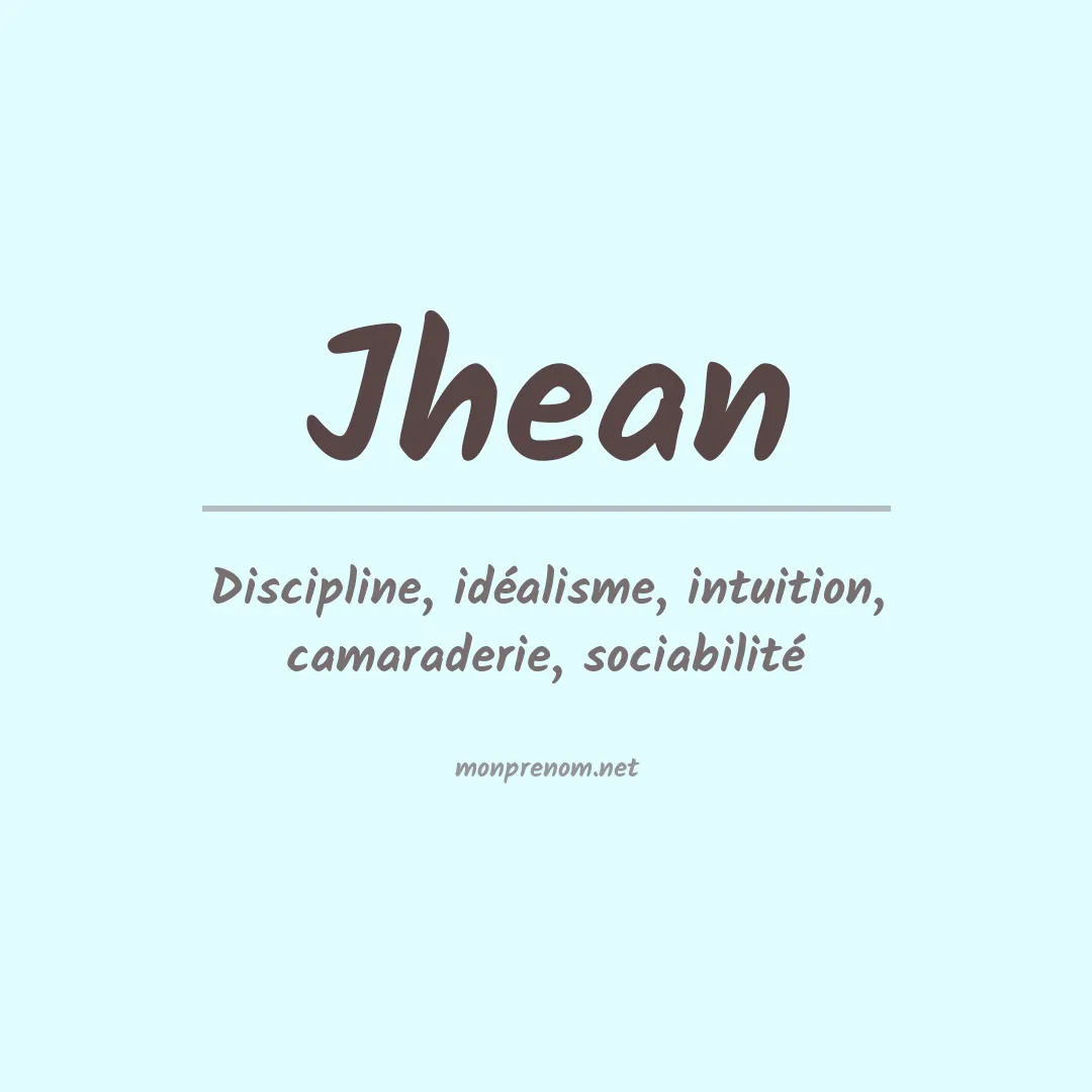 Signification du Prénom Jhean