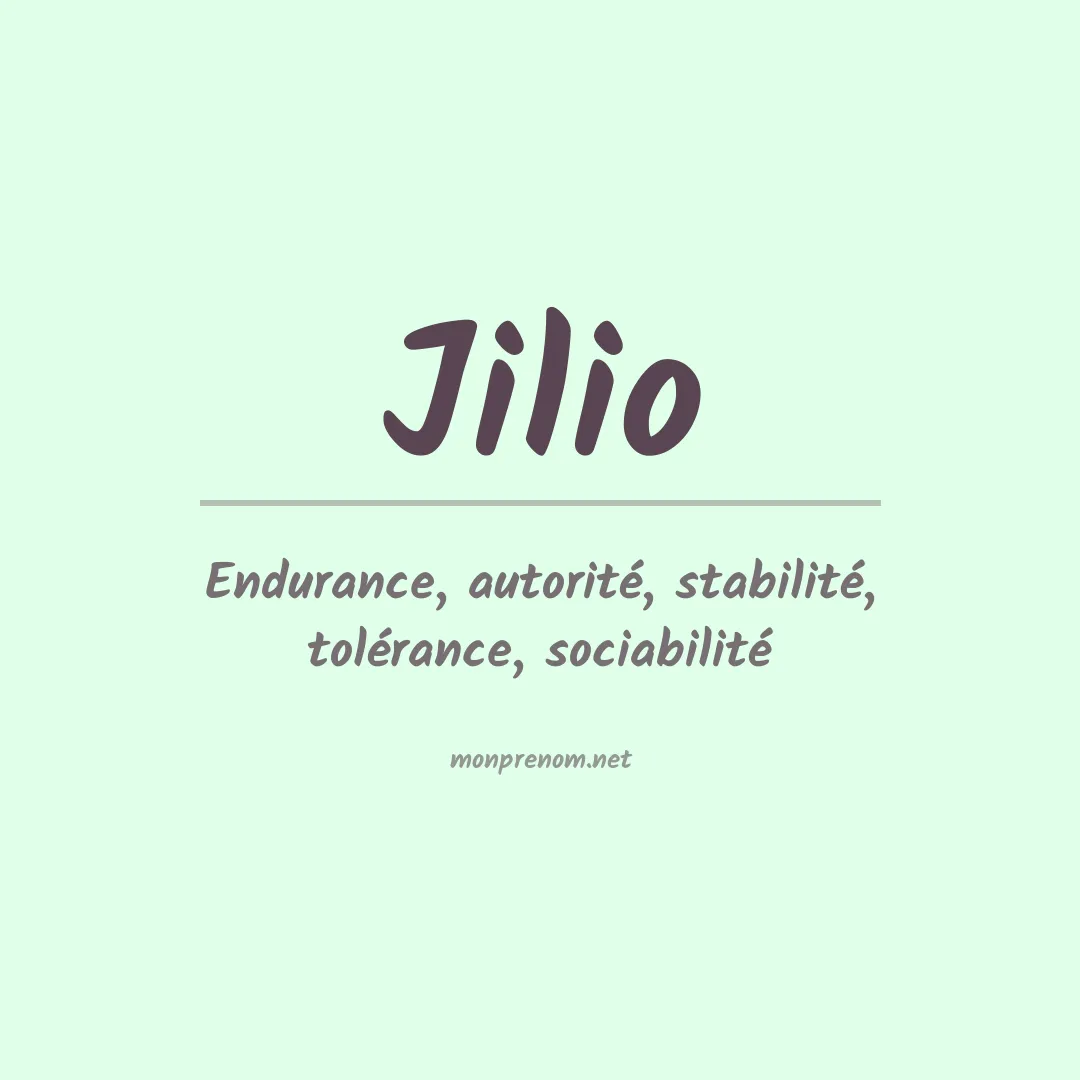 Signification du Prénom Jilio
