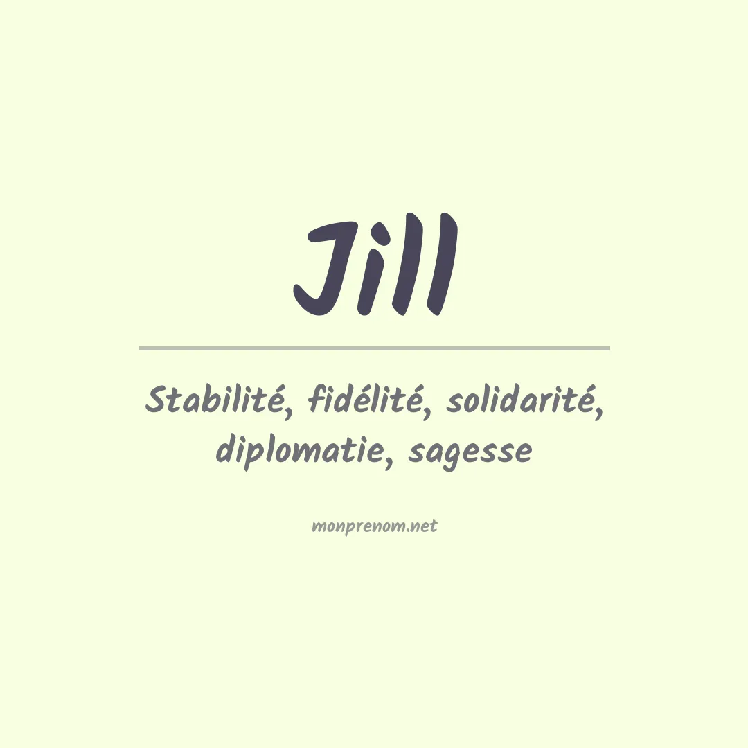 Signification du Prénom Jill