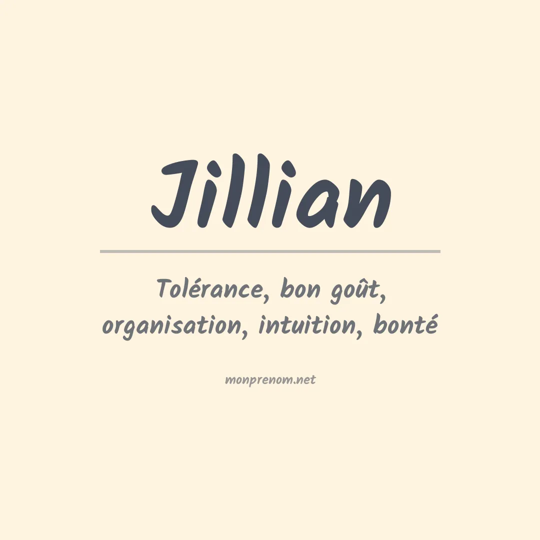 Signification du Prénom Jillian