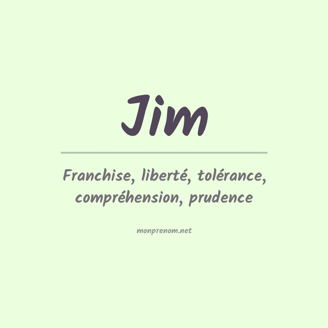 Signification du Prénom Jim