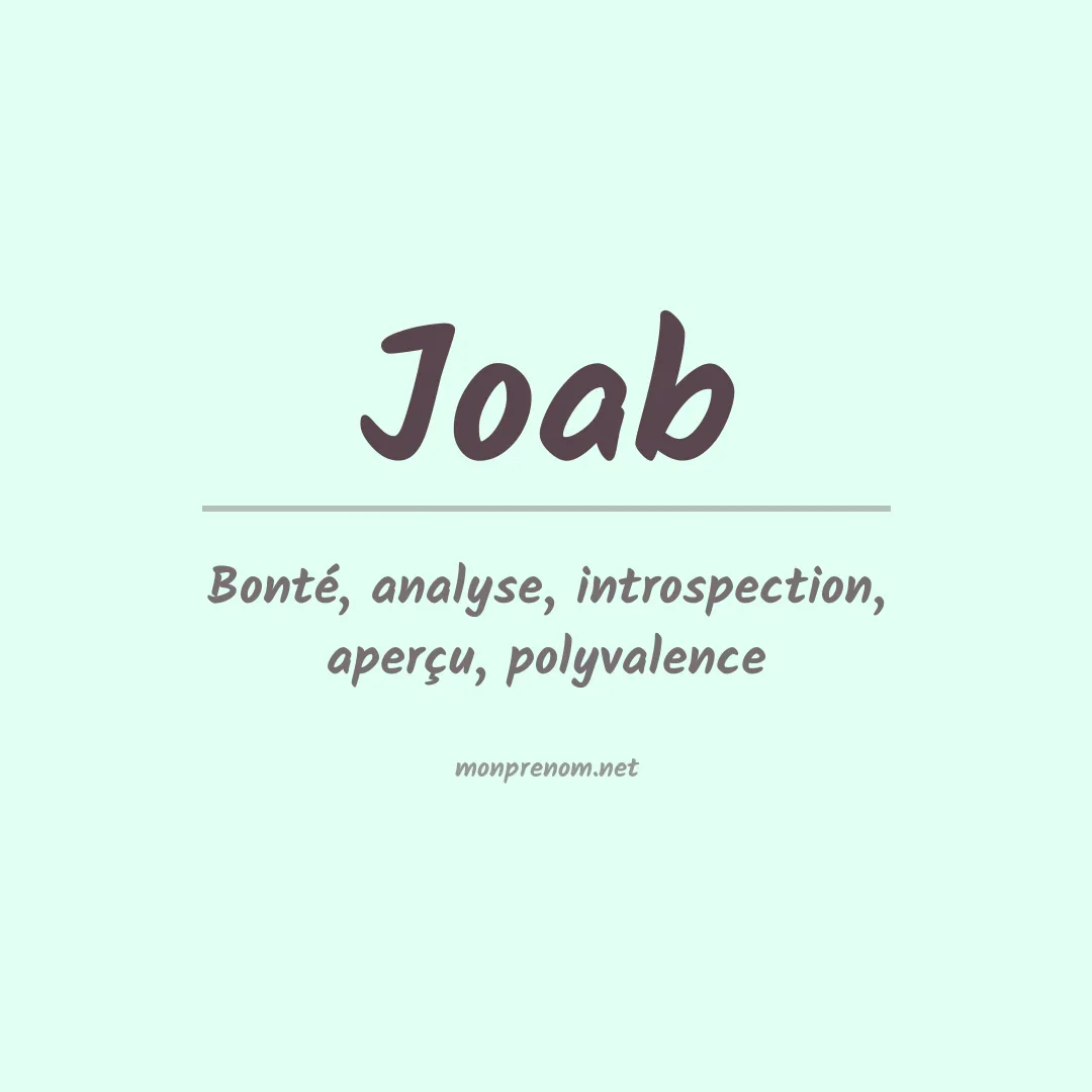 Signification du Prénom Joab