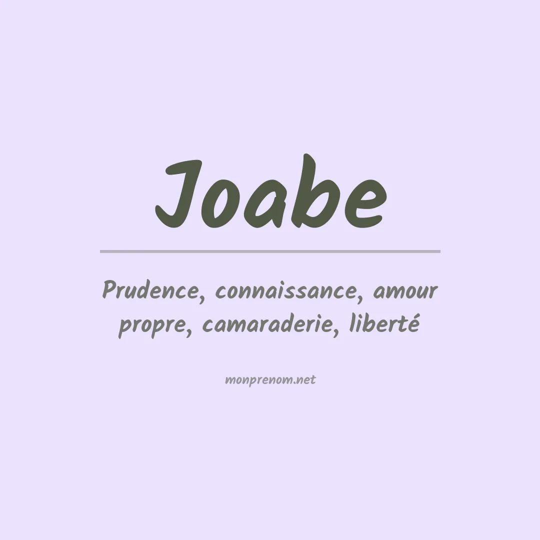Signification du Prénom Joabe