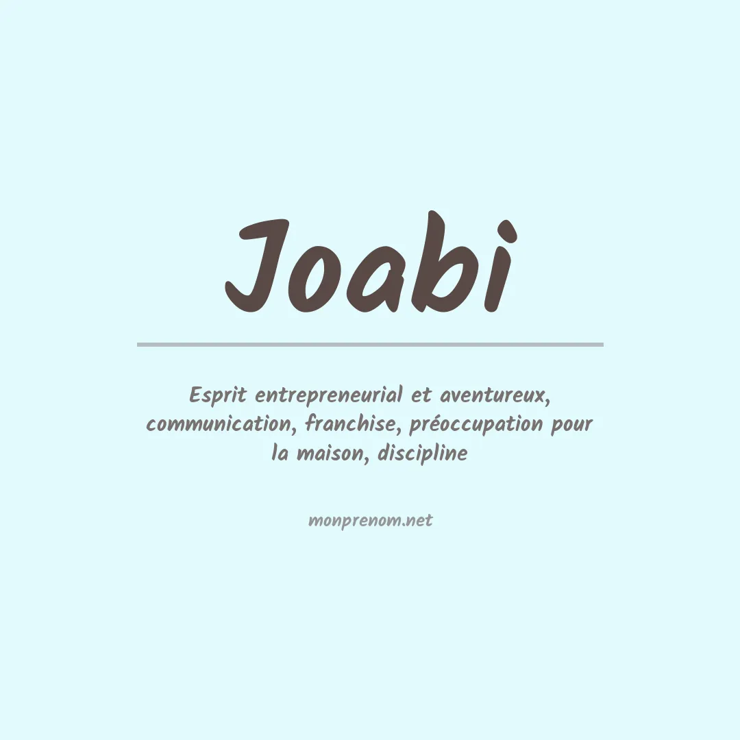 Signification du Prénom Joabi