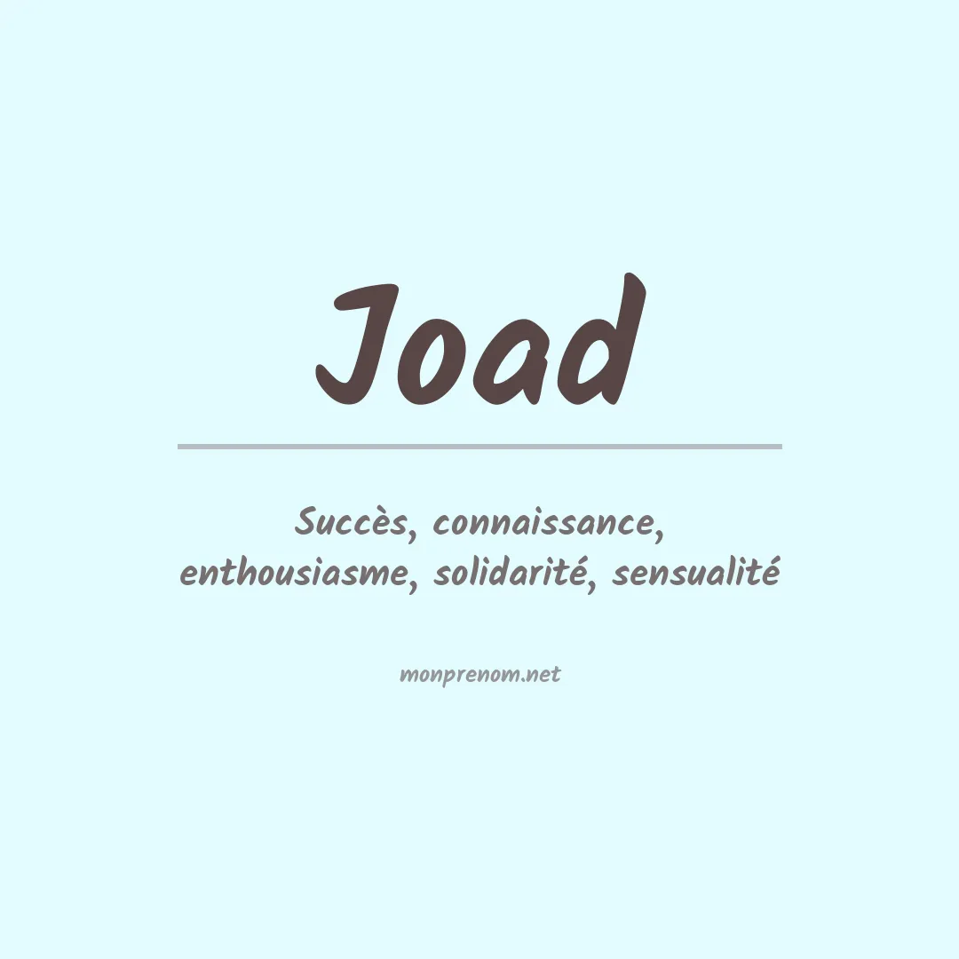 Signification du Prénom Joad