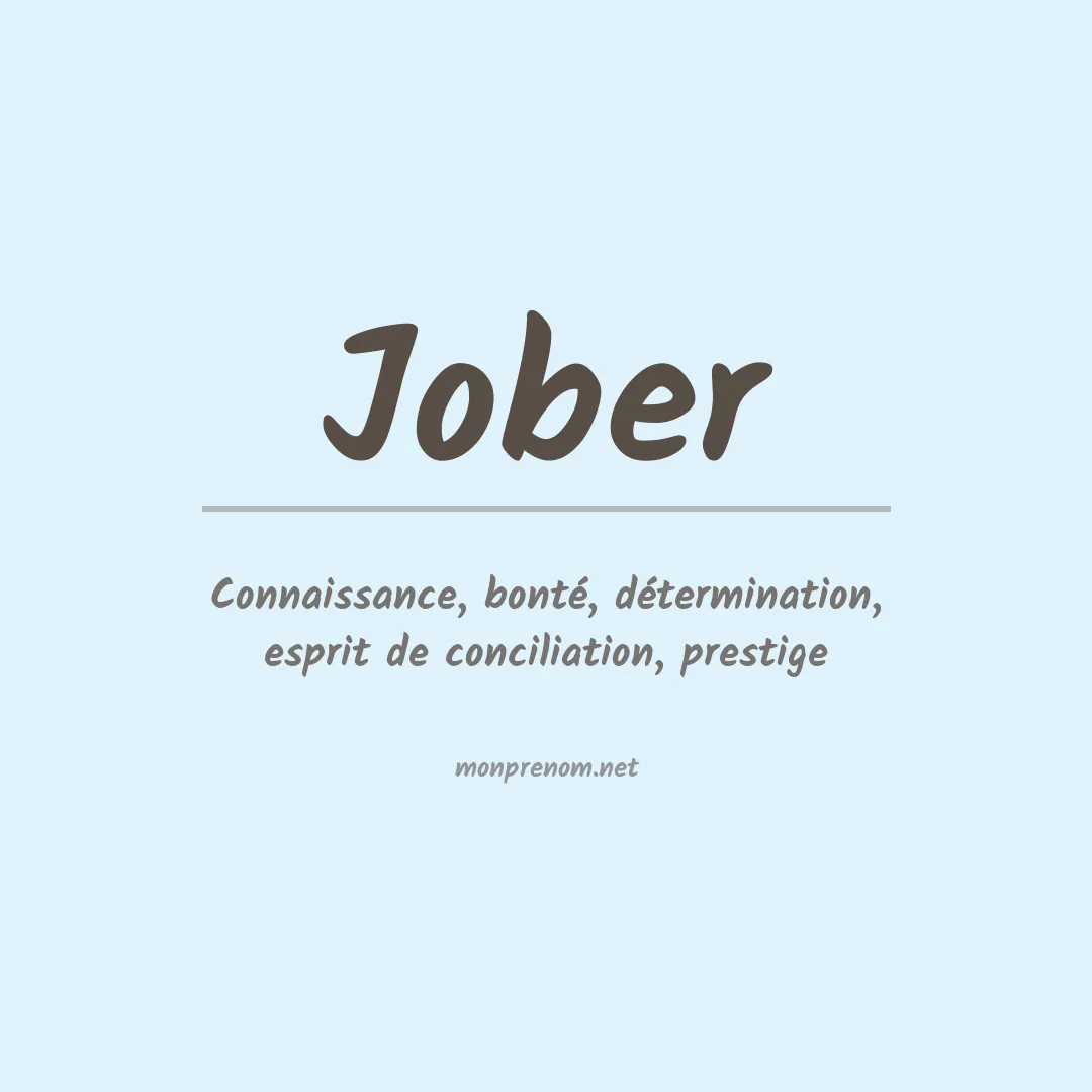 Signification du Prénom Jober