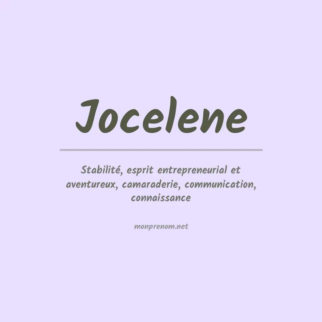 Signification du Prénom Jocelene Signification du Prénom Jocelene