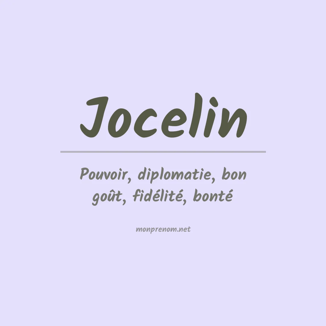 Signification du Prénom Jocelin