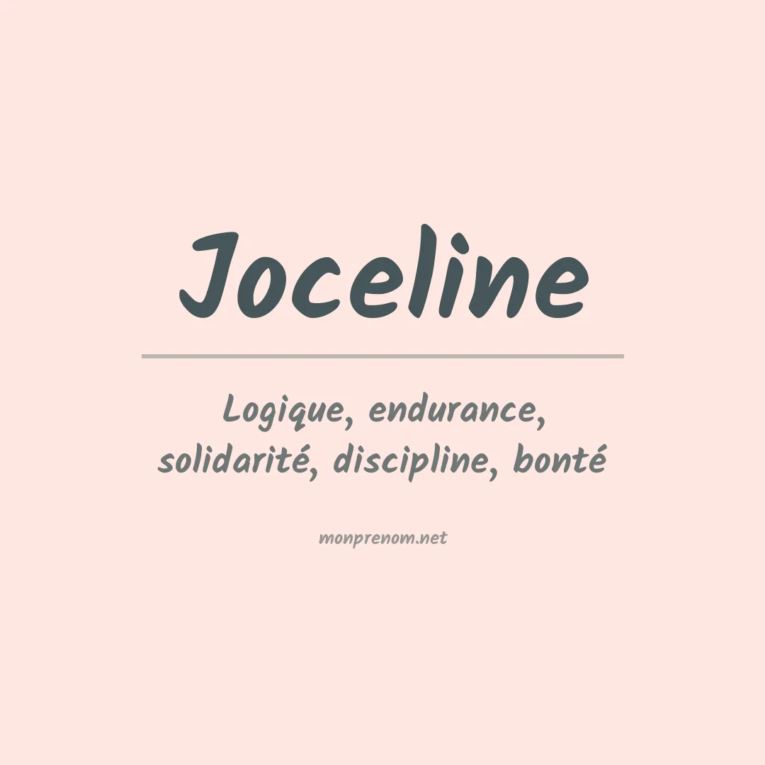 Signification du Prénom Joceline