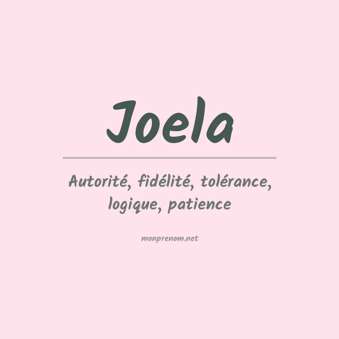 Signification du Prénom Joela