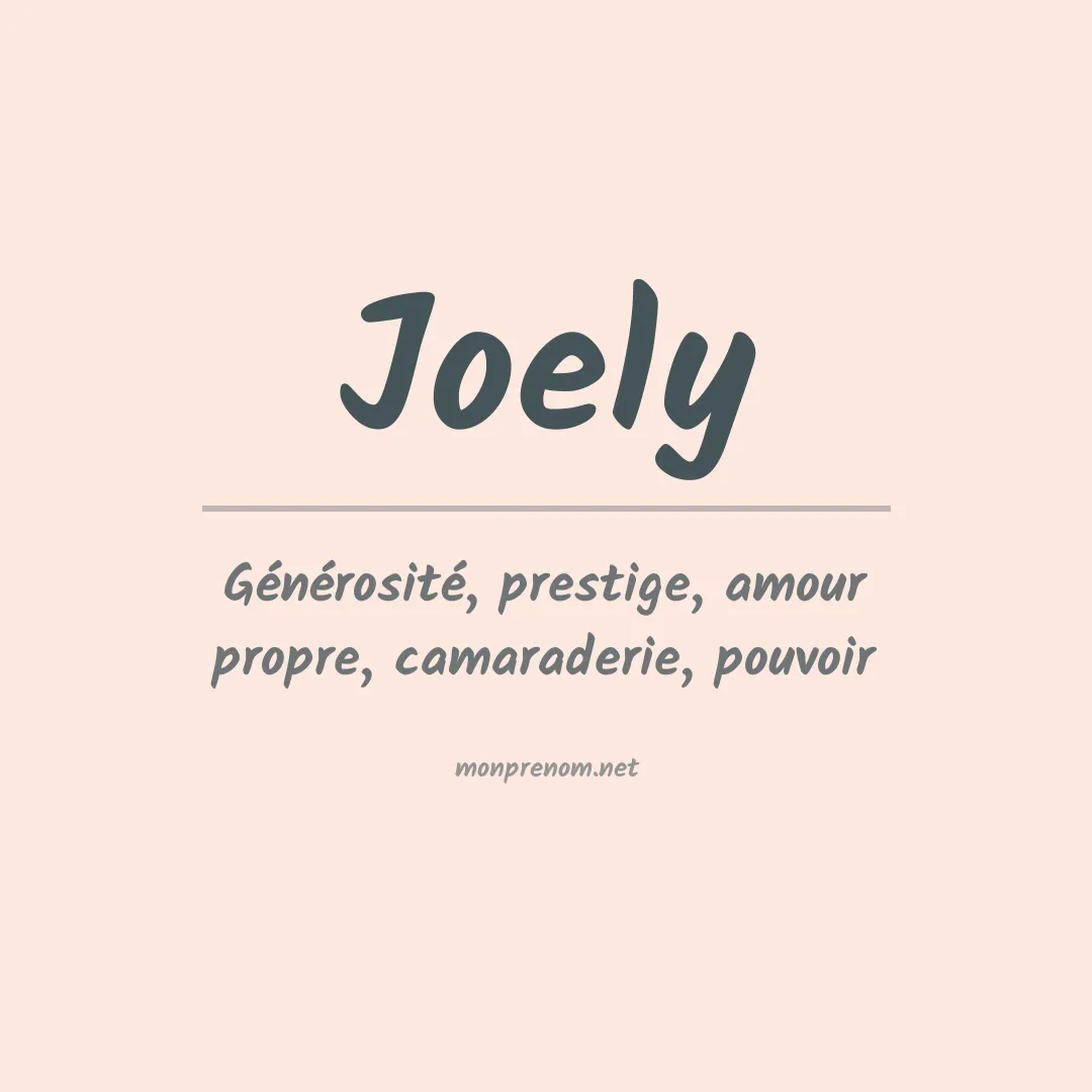 Signification du Prénom Joely