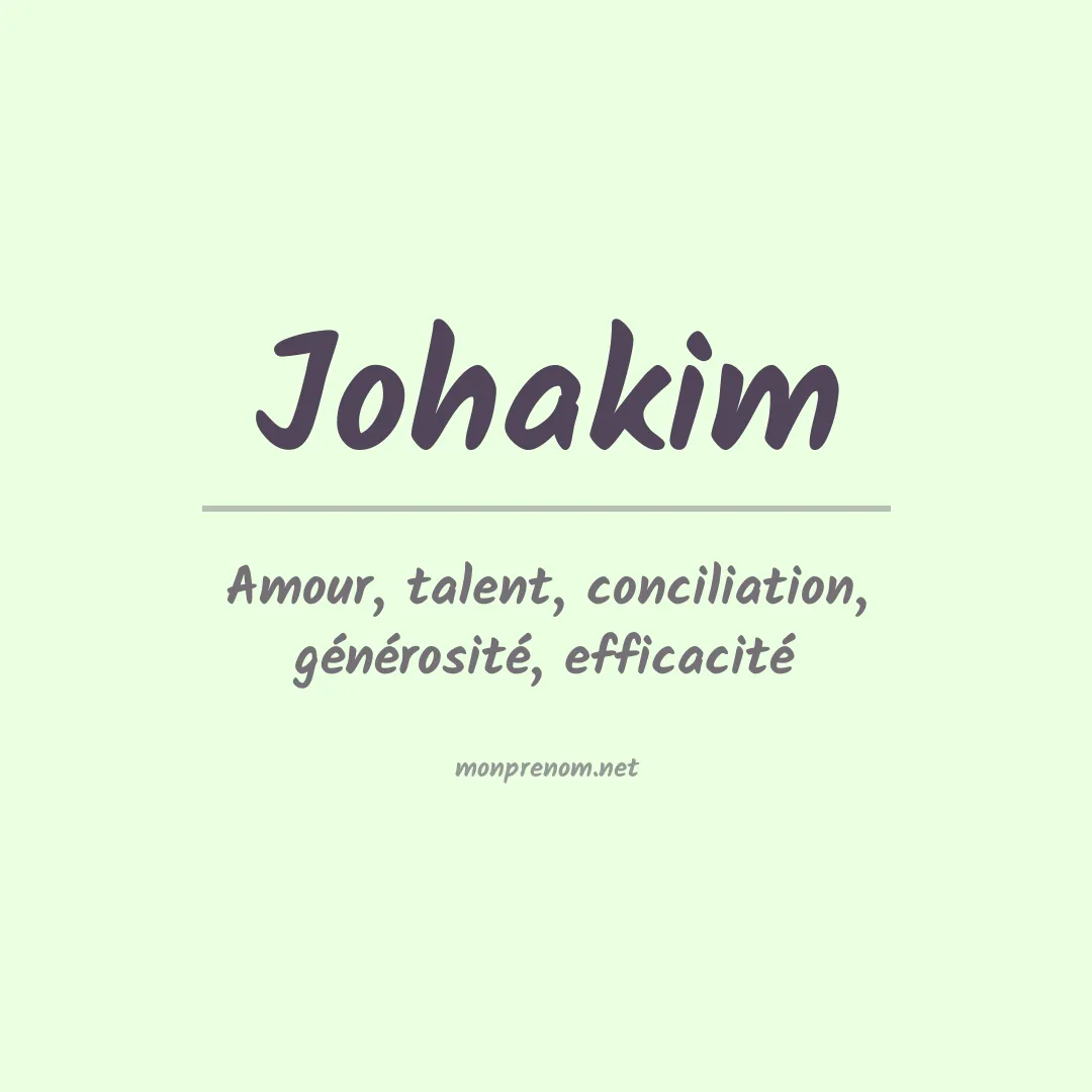 Signification du Prénom Johakim Signification du Prénom Johakim